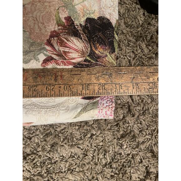 Adrianna Papell Dress 22 Floral Metallic Brocade Sleeveless Sheath Wedding - Picture 7 of 9